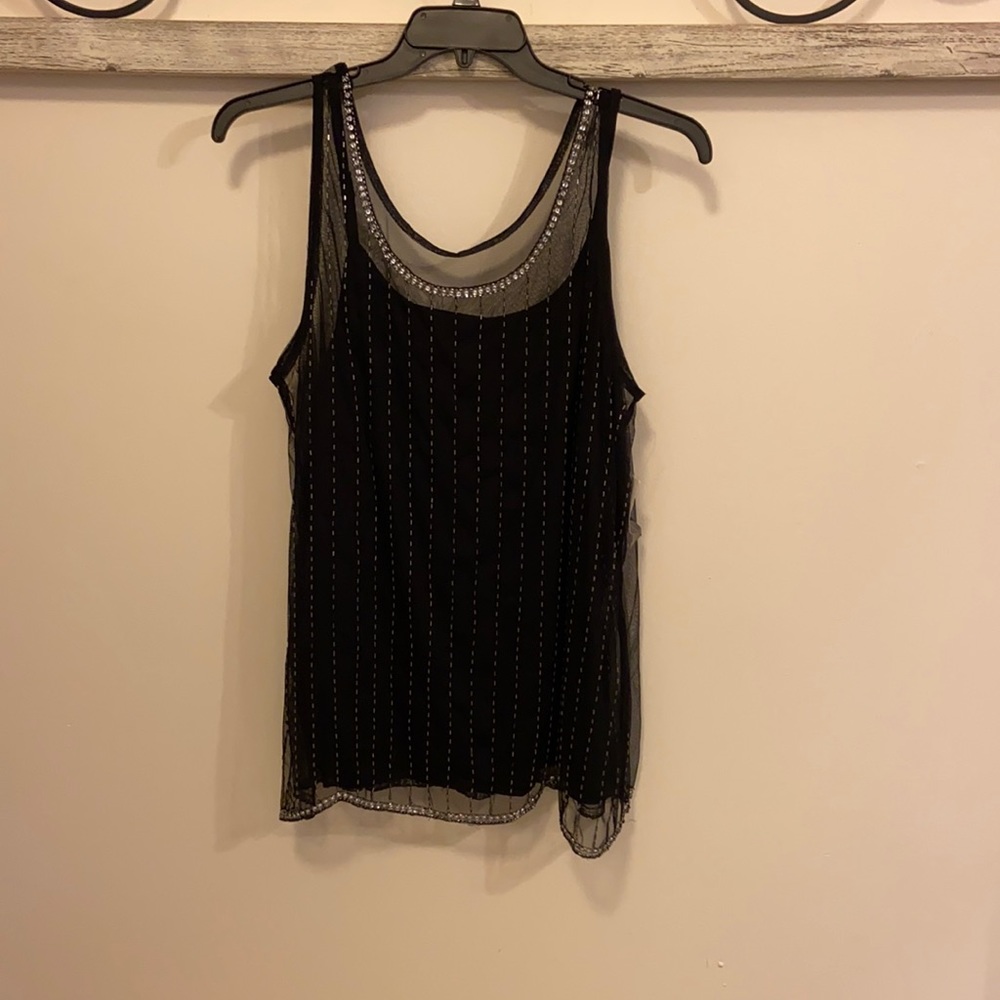 Black sparkly tank top